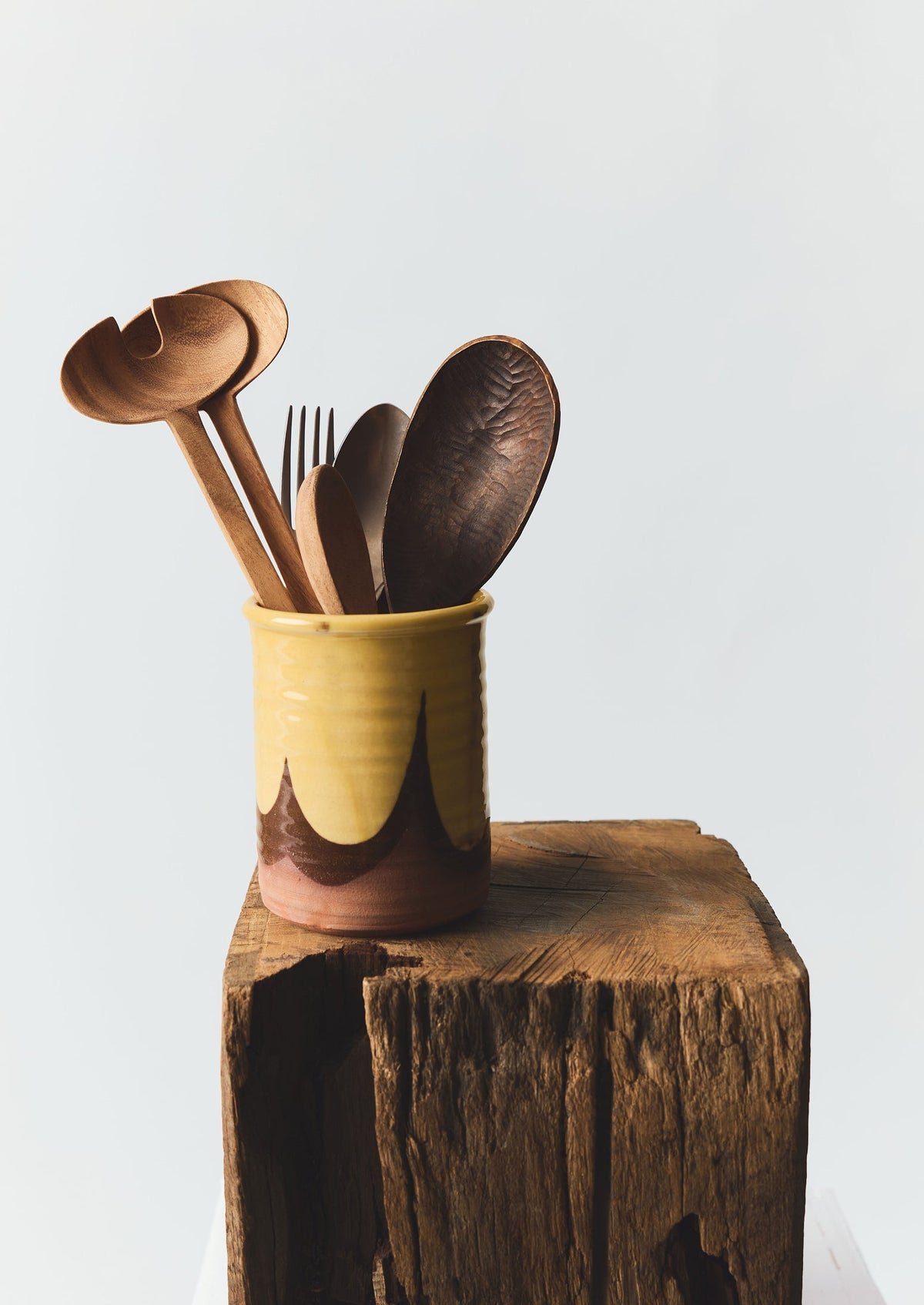 Rob Towler Utensil Holder | Cream/Terracotta