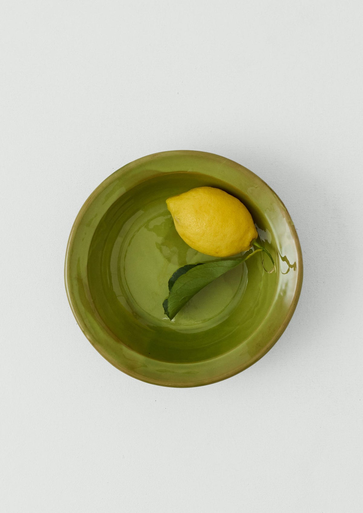 Poterie Barbotine Deep Bowl | Anise/Terracotta