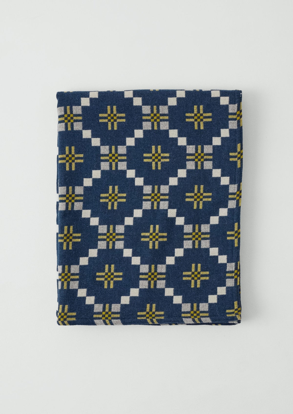 Melin Tregwynt Welsh Blanket | Midnight/Citrus
