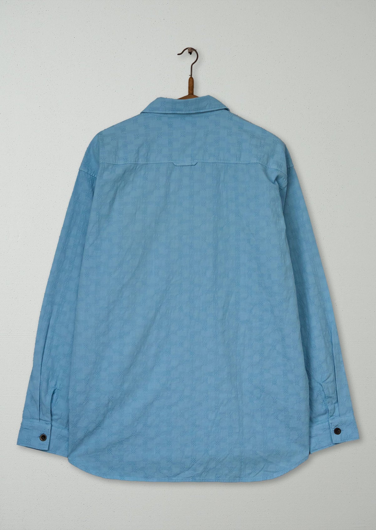 Reworn Mens Dropped Shoulder Shirt Size M (049) | Light Blue