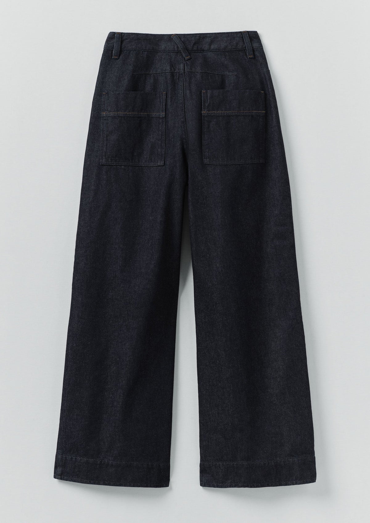Wide Leg Denim Trousers | Indigo