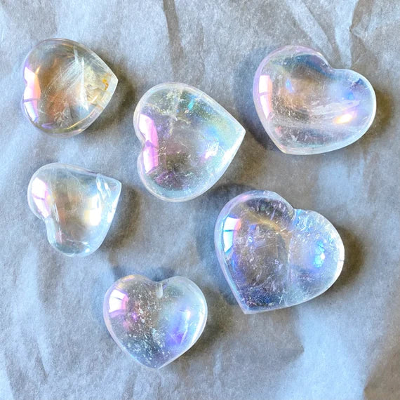 Aura Quartz Crystal Heart