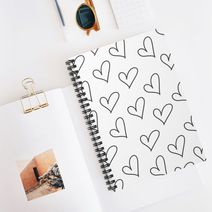 Black Hearts Spiral Notebook