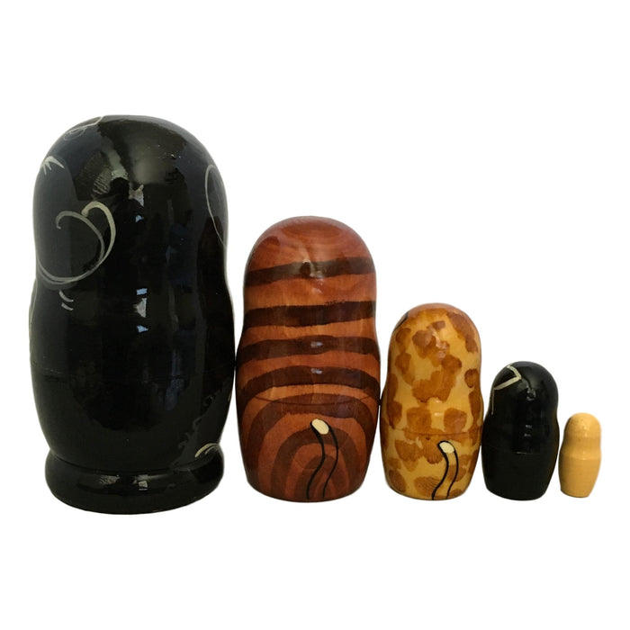 Authentic Russian nesting dolls cats