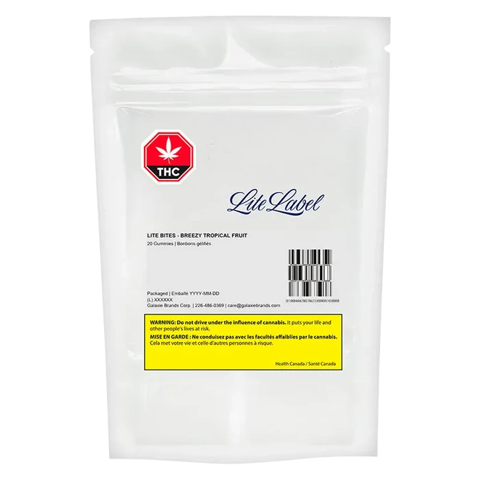 Lite Label Lite Bites 20 pack Breezy Tropical Fruit Gummies Edibles