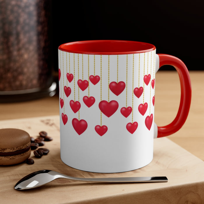 Chained Hearts Coffee Mug, 11oz