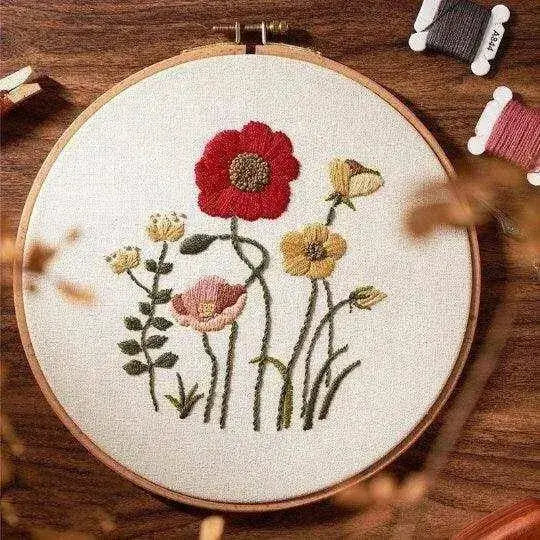Christmas Embroidery Kit - Flora and Fauna Cross Stitch Pattern - DiyCraftsProject
