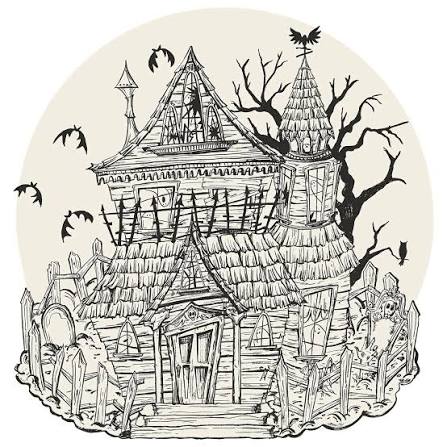 Coloring Haunted House Placemat / 12Pk