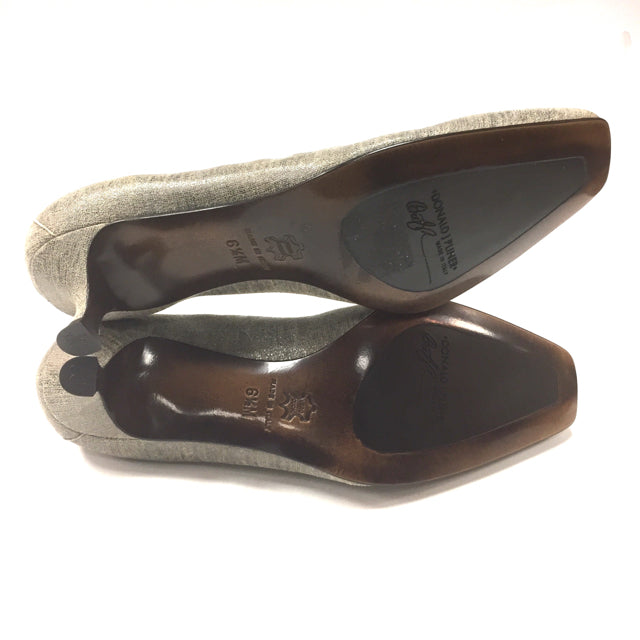 Donald J Pliner Size 6 Tweed Kitten Heel Shoes
