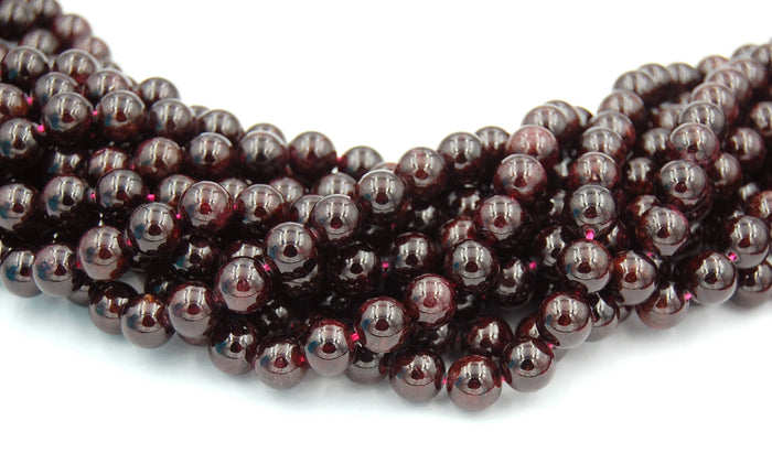 Garnet Beads A grade, 4mm, 6mm, 8mm, 10mm, 12mm round beads -15 inch strand