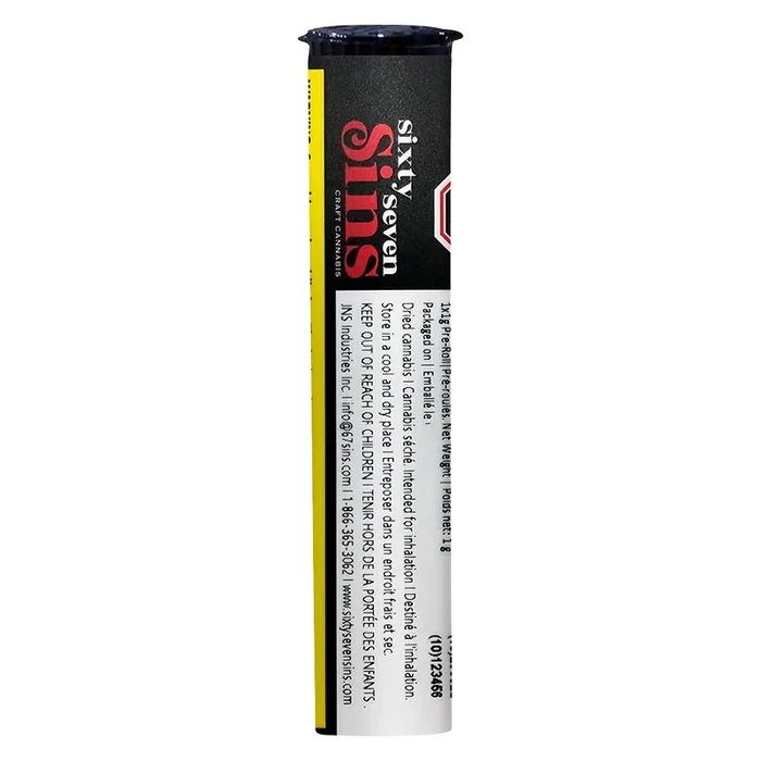 Sixty Seven Sins 1 g Gas Face PR 1 x 1 g Pre-Rolls