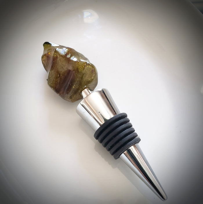 Green Amber Wine Bottle Stopper BuyRussianGifts Store