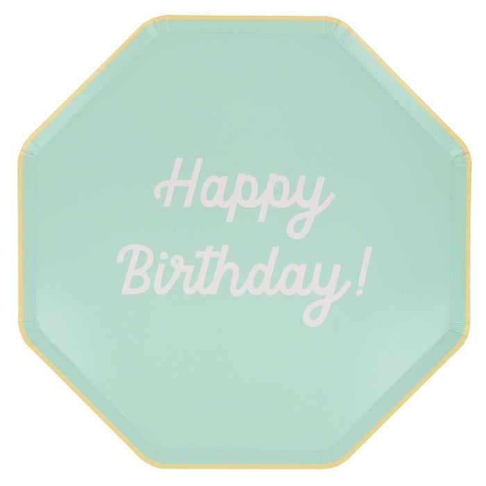 Mixed Happy Birthday Dinner Plates