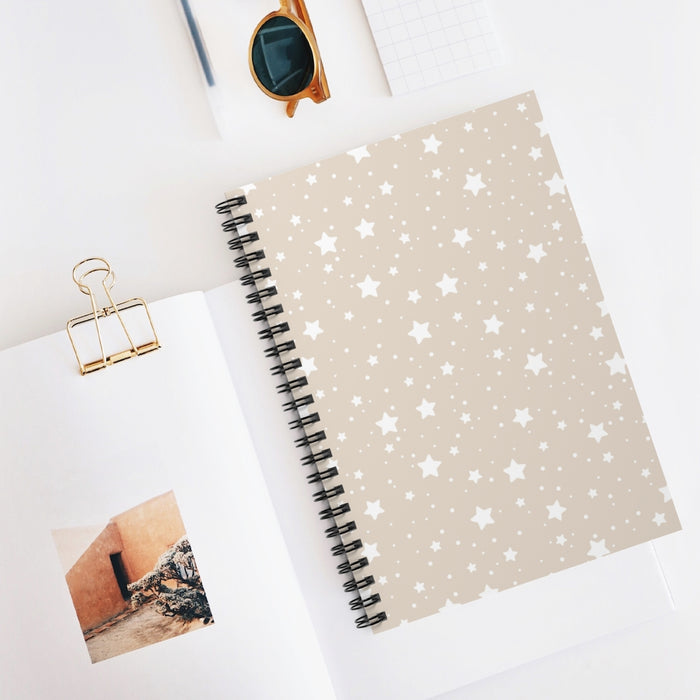 Neutral Stars Spiral Lined Notebook