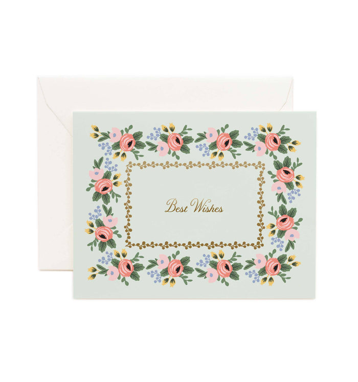 Rosa Best Wishes Card