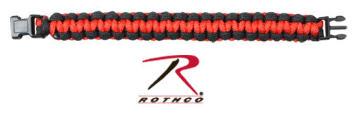 Rothco Thin Red Line Paracord Bracelet - red-diamond-uniform-police-supply