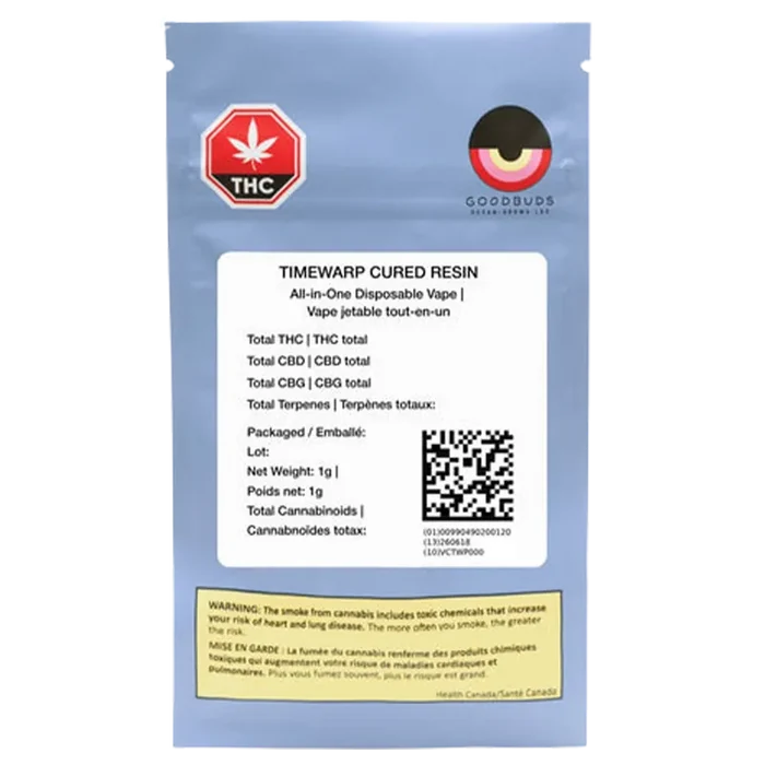 Good Buds 1 g Timewarp Cured Resin Disposable Vape Vapes