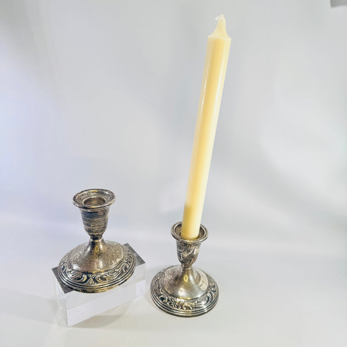 Towle 6020 Sterling Candlesticks Pair, Chippendale Style