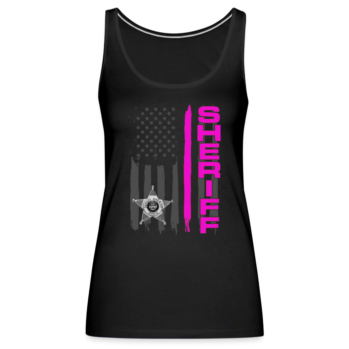 Women’s Premium Tank Top - Ohio Sheriff Vertical Pink - black