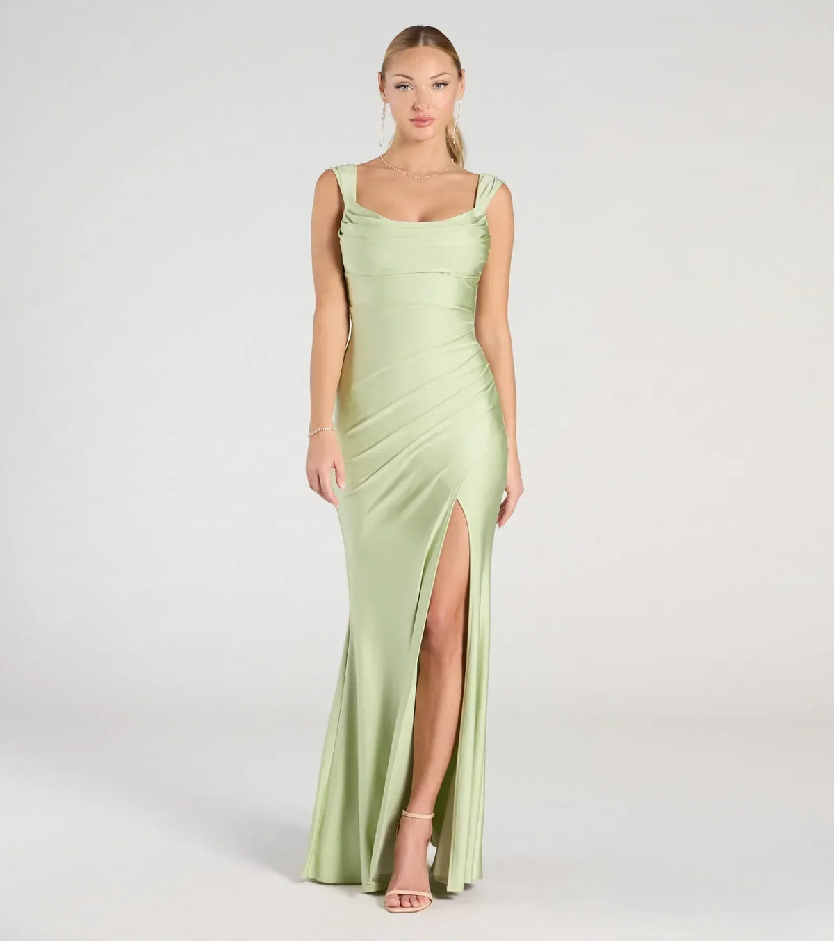 Kaitlin Low Back Slit Mermaid Formal Dress
