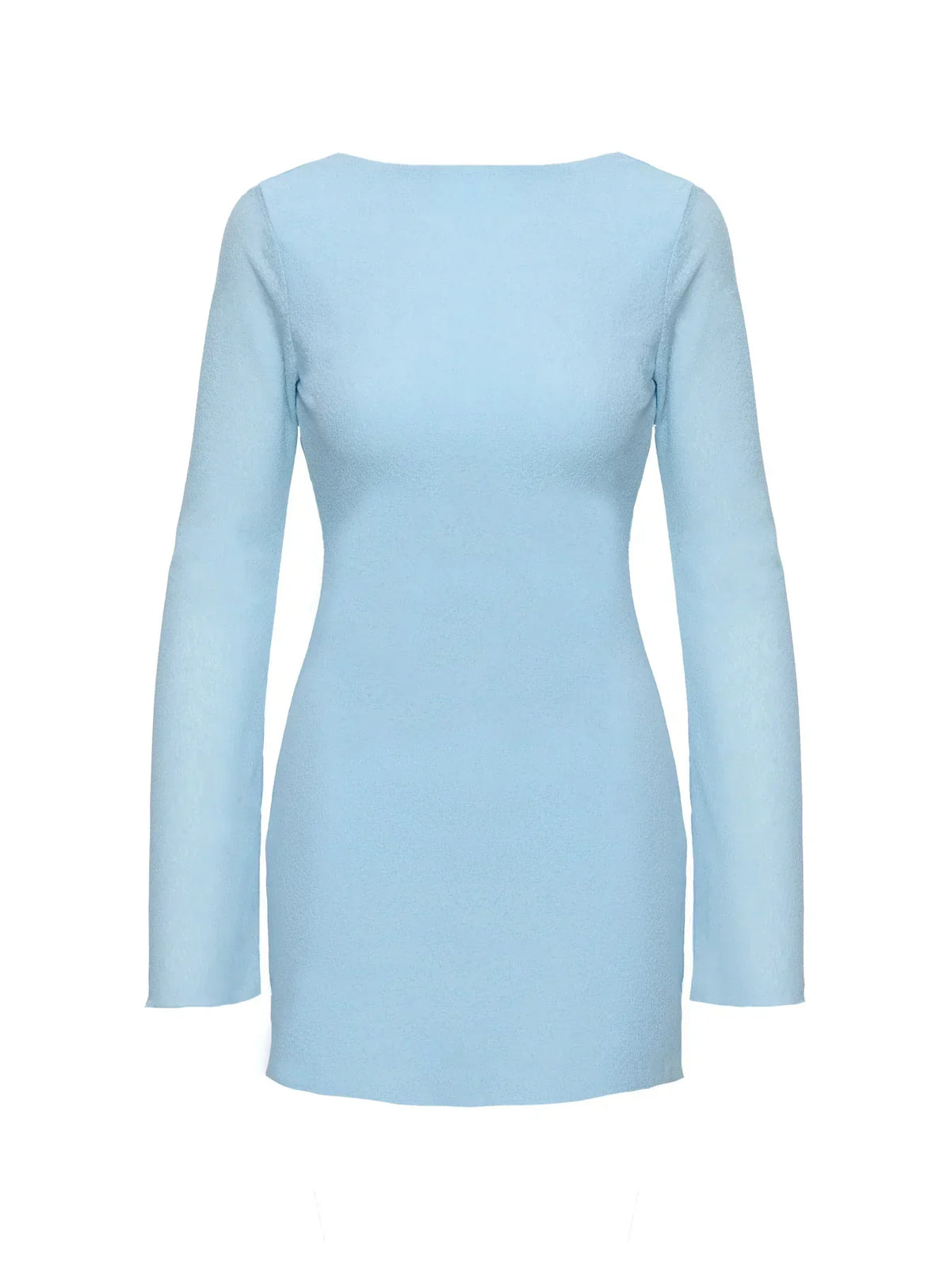 Visualize Long Sleeve Mini Dress Light Blue