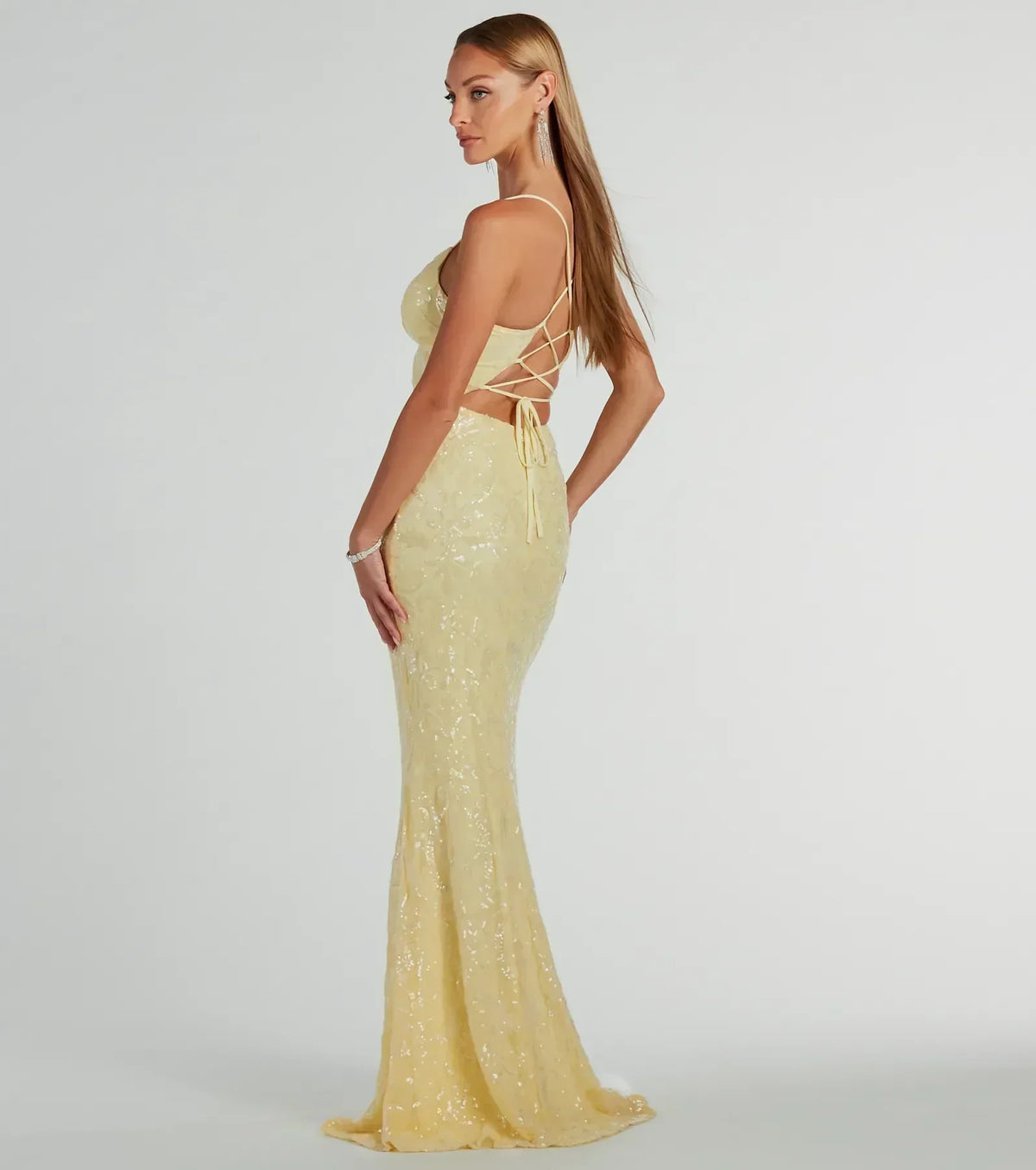 Bethanie Formal Sequin V-Neck Mermaid Dress