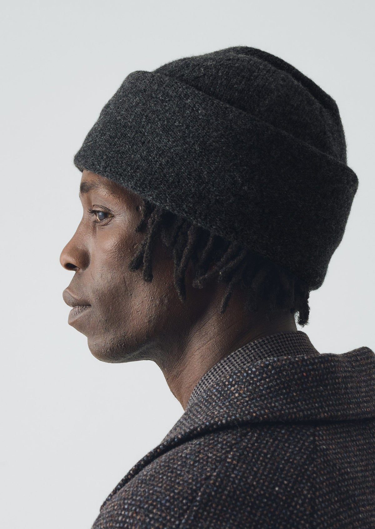 Washed Lambswool Beanie | Charcoal