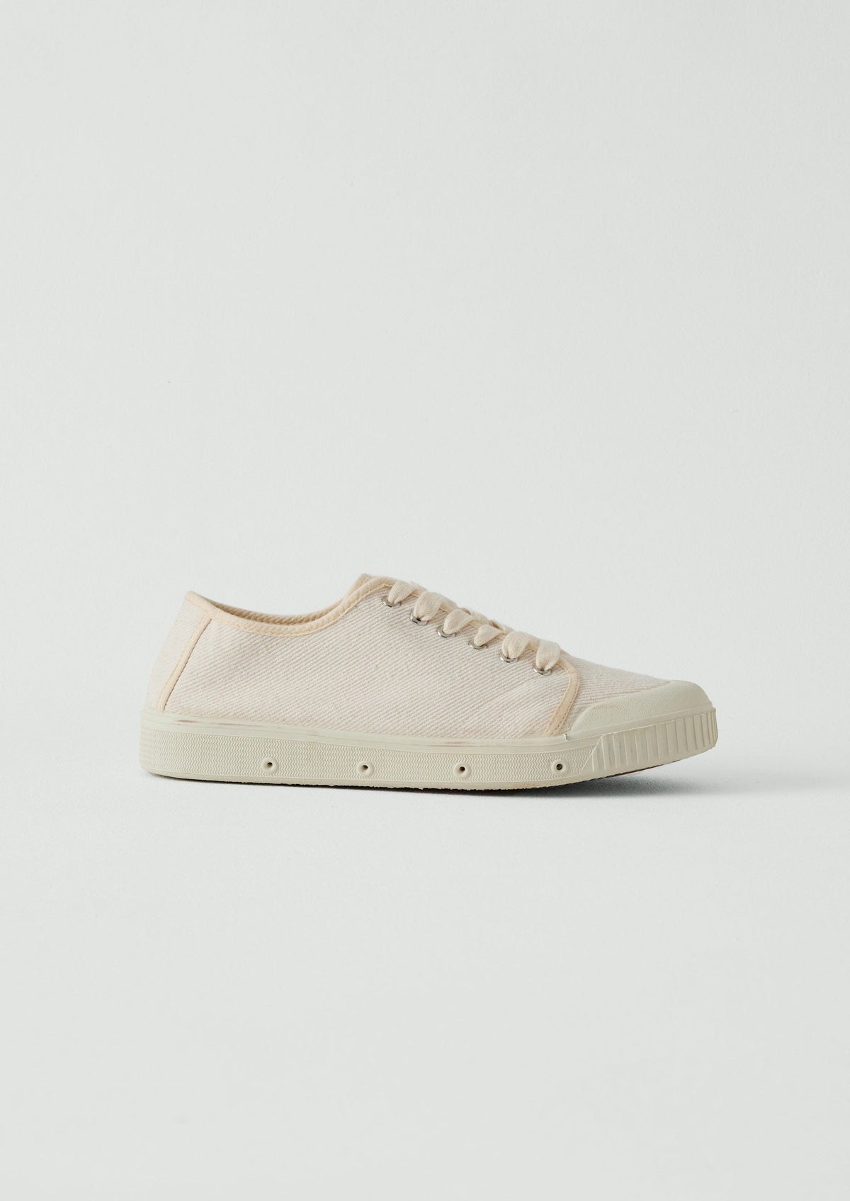 Spring Court Heavy Twill Plimsolls | Ecru