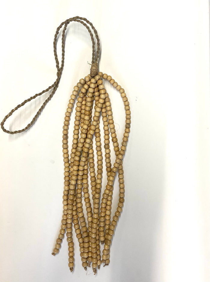 Beaded Tassel Decor (Black/Tan)
