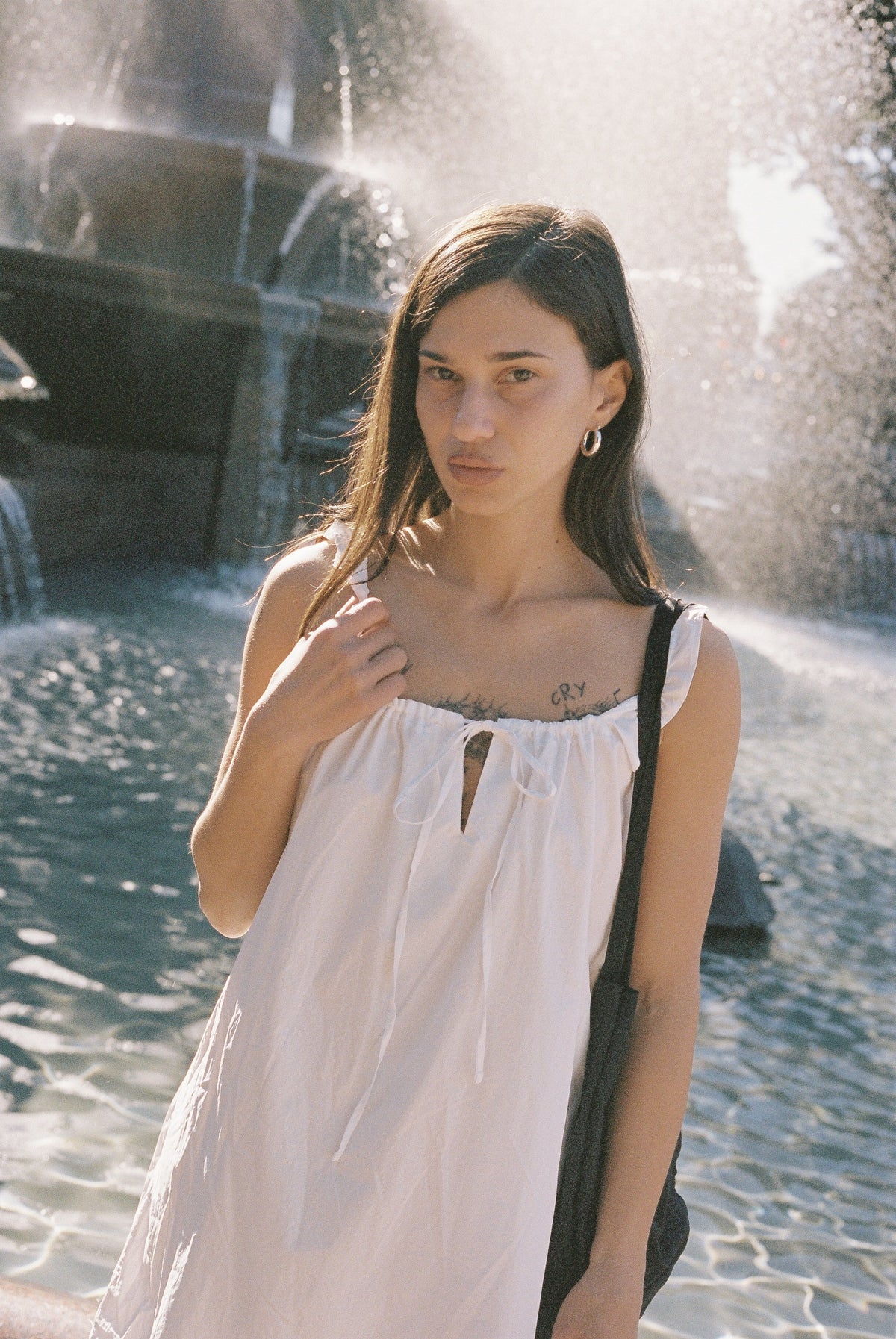 the bow dress - white
