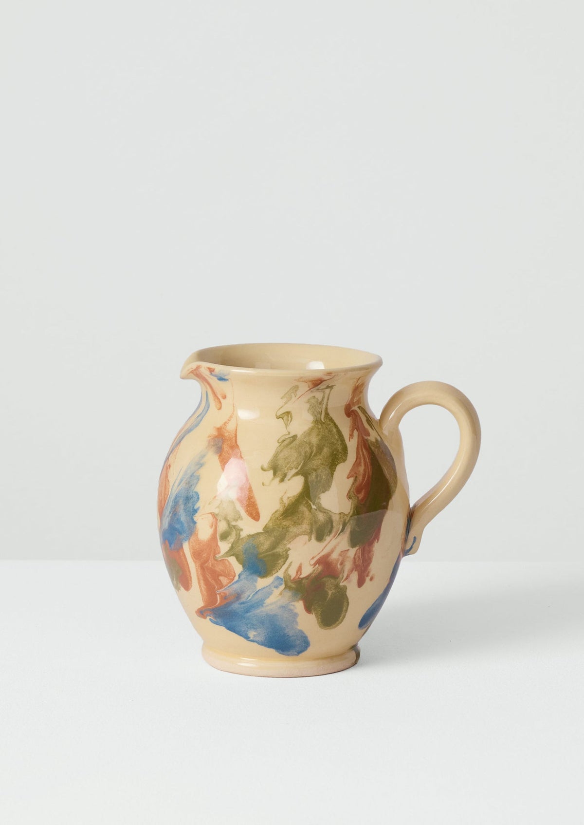 Poterie Barbotine Marbled Pitcher | Sand/Moss