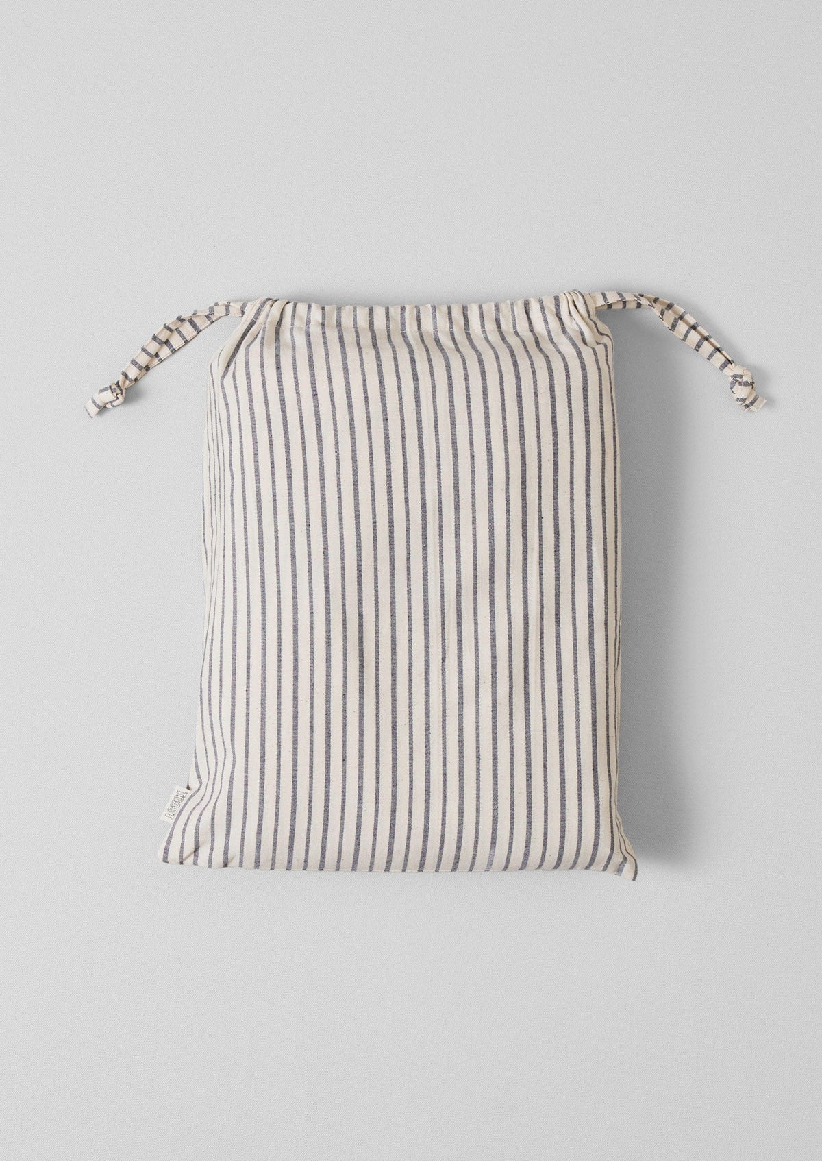 Pyjama Stripe Cotton Duvet Cover | Navy/Ecru