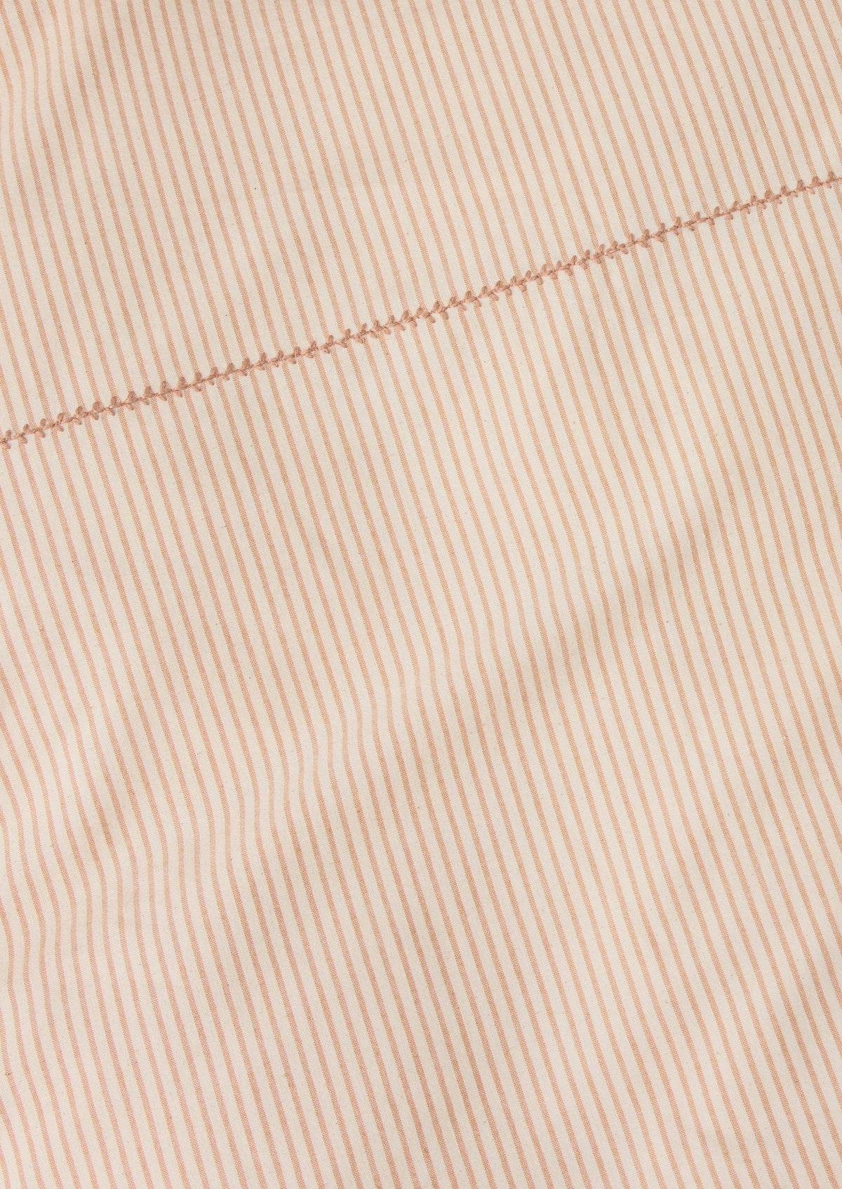 Soft Stripe Cotton Duvet Cover | Clay/Ecru