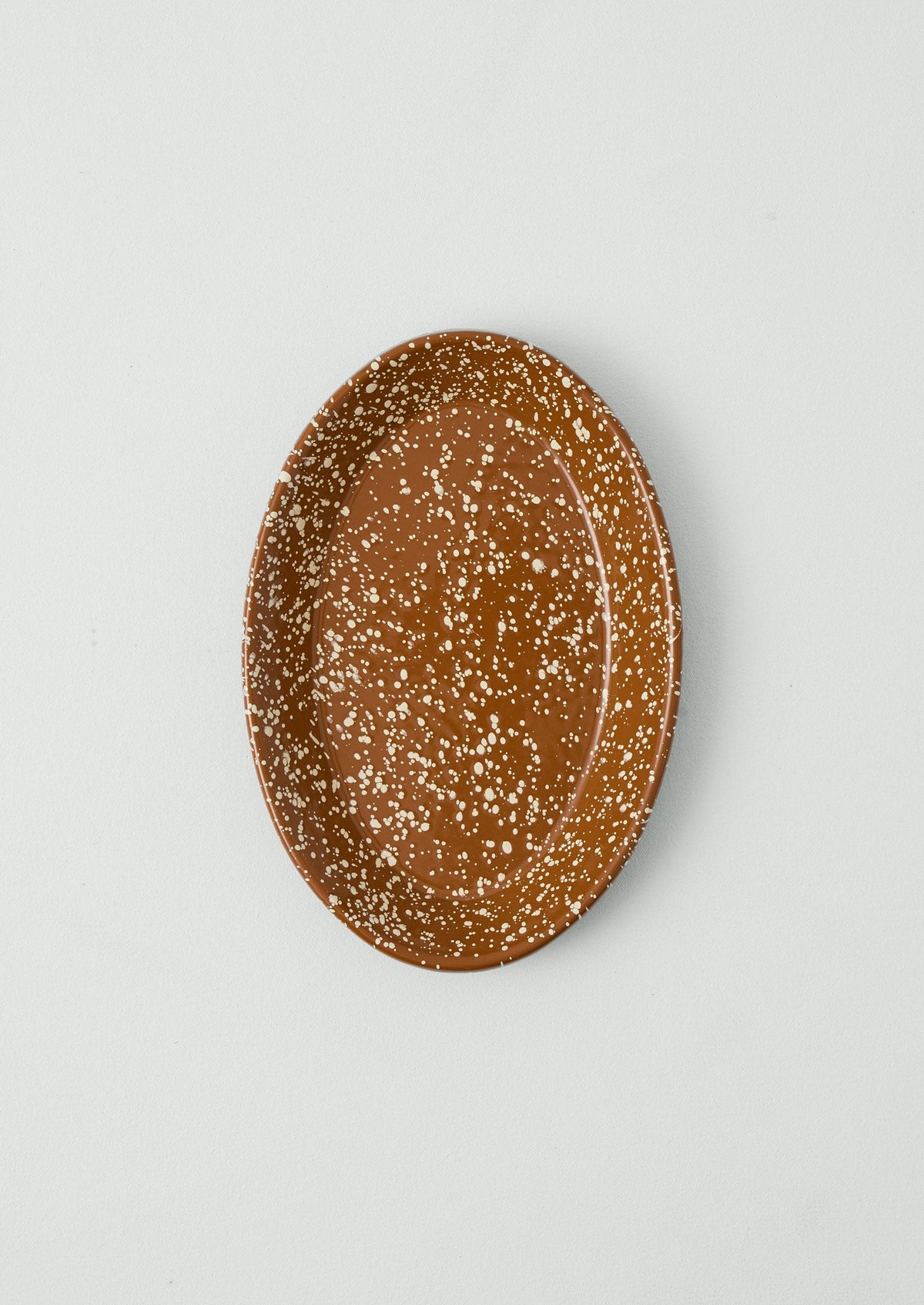 Speckle Enamel Platter | Cumin/Cream