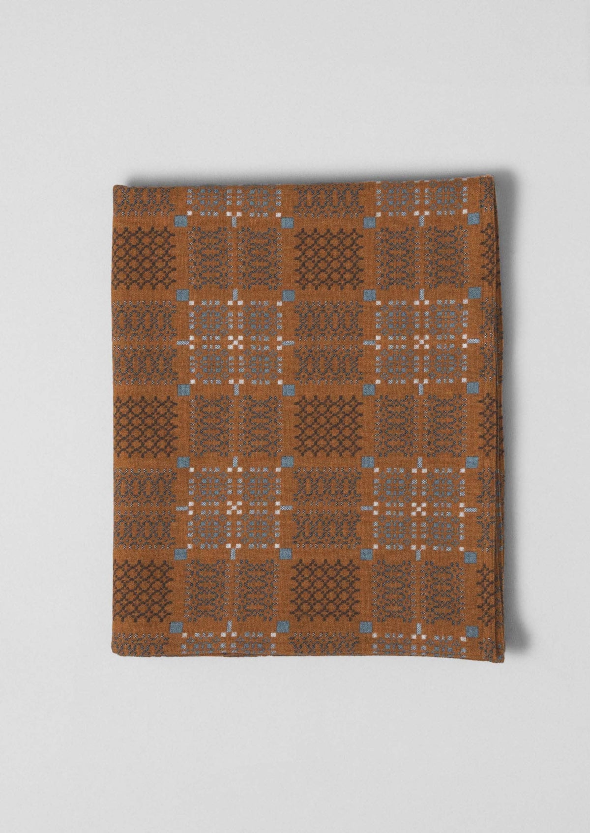Melin Tregwynt Welsh Blanket | Rust/Topaz