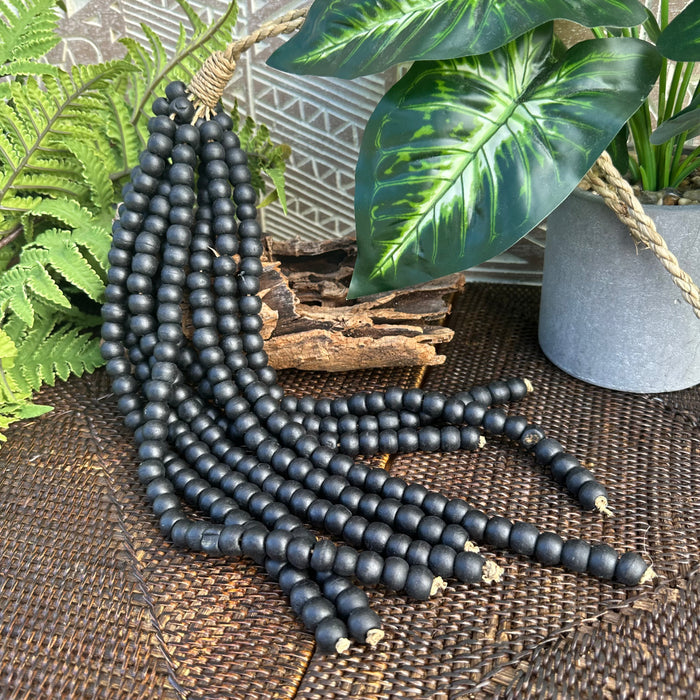 Beaded Tassel Decor (Black/Tan)