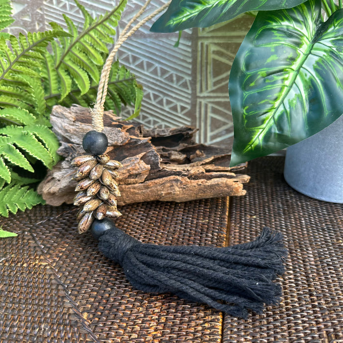 Brown Olive Shell Tassel