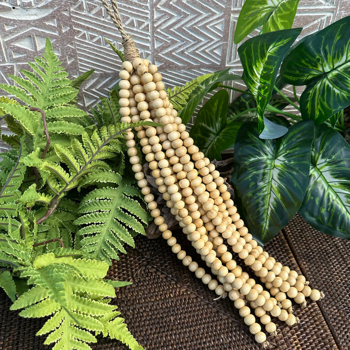 Beaded Tassel Decor (Black/Tan)