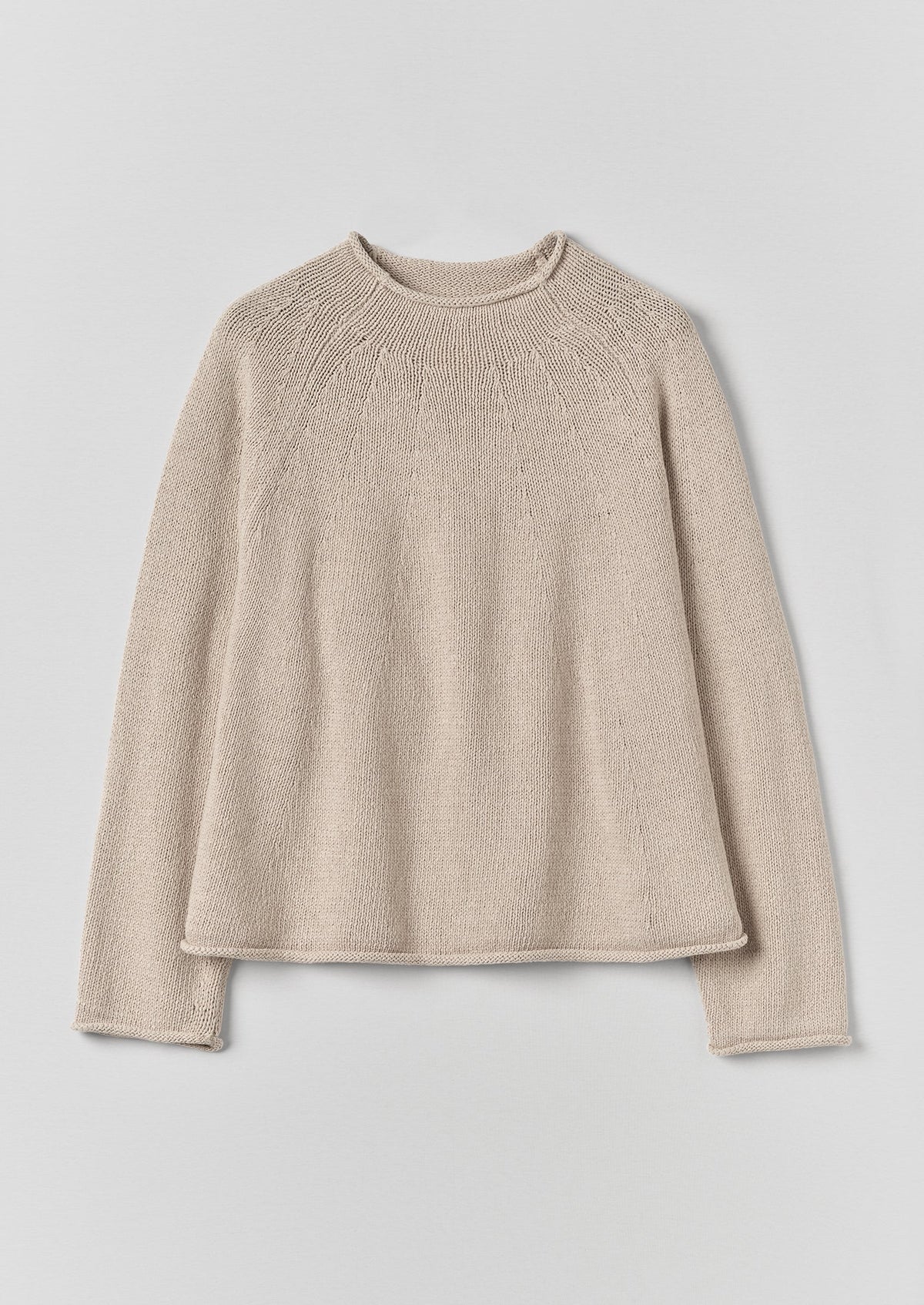 Organic Cotton Linen Easy Sweater | Parchment