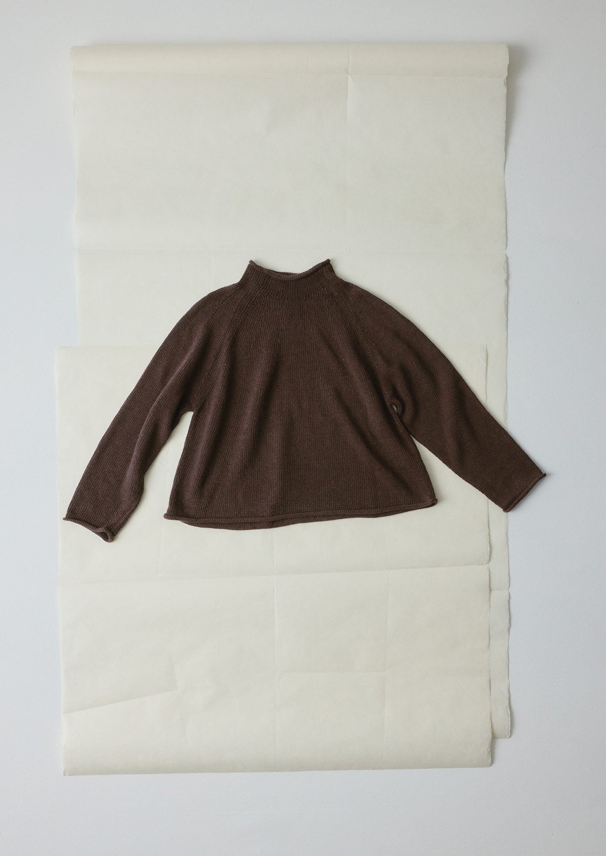 Organic Cotton Linen Easy Sweater | Bitter Chocolate