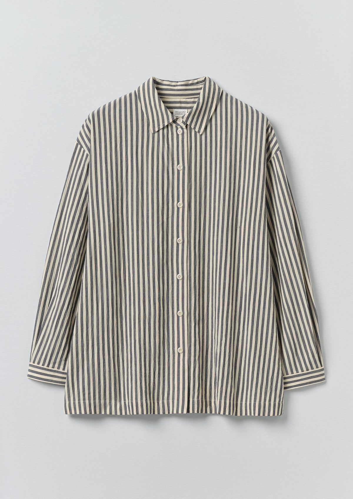 Tablier Stripe Easy Cotton Shirt | Workshop Blue