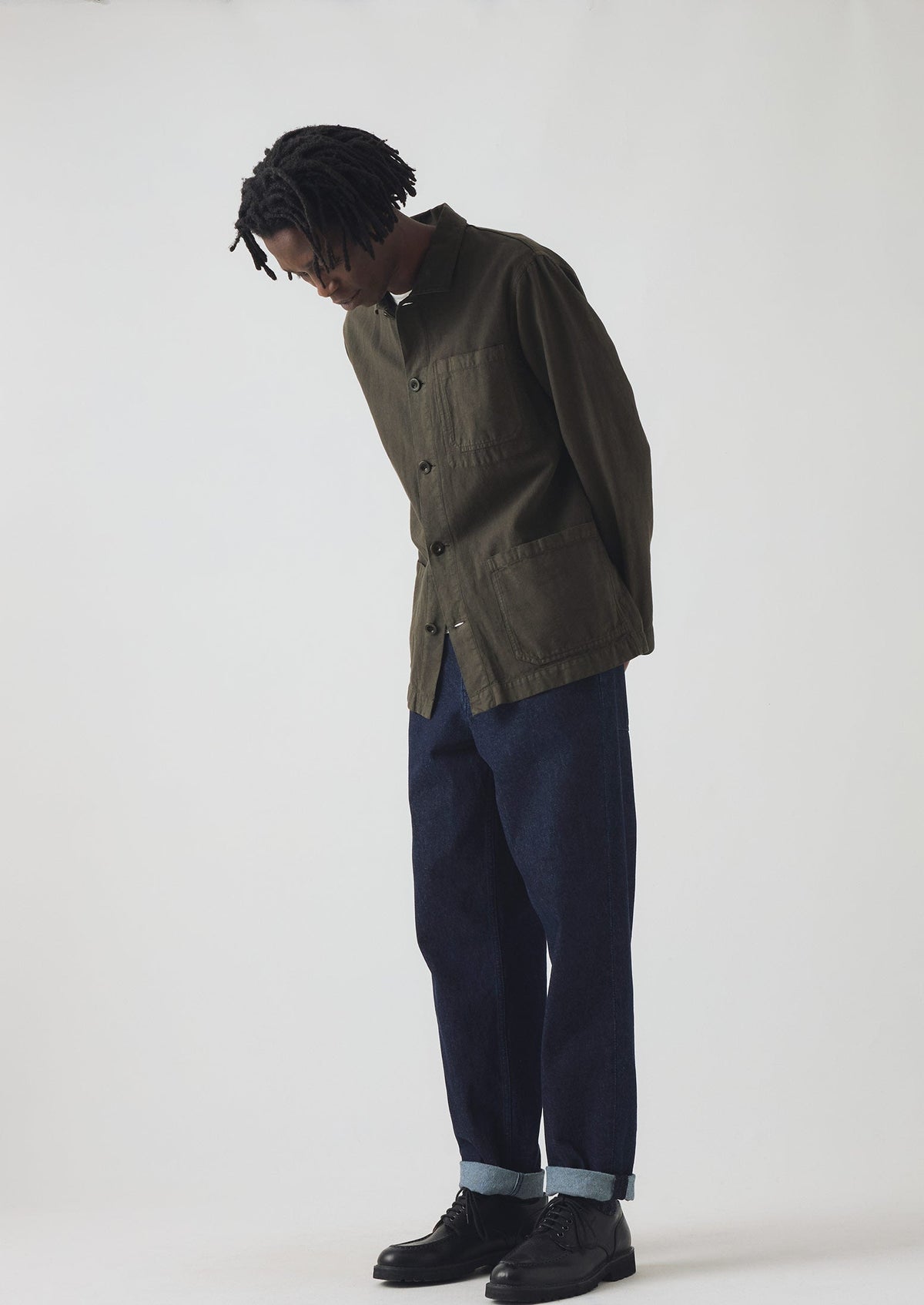 Norv Denim Tapered Trousers | Dark Indigo