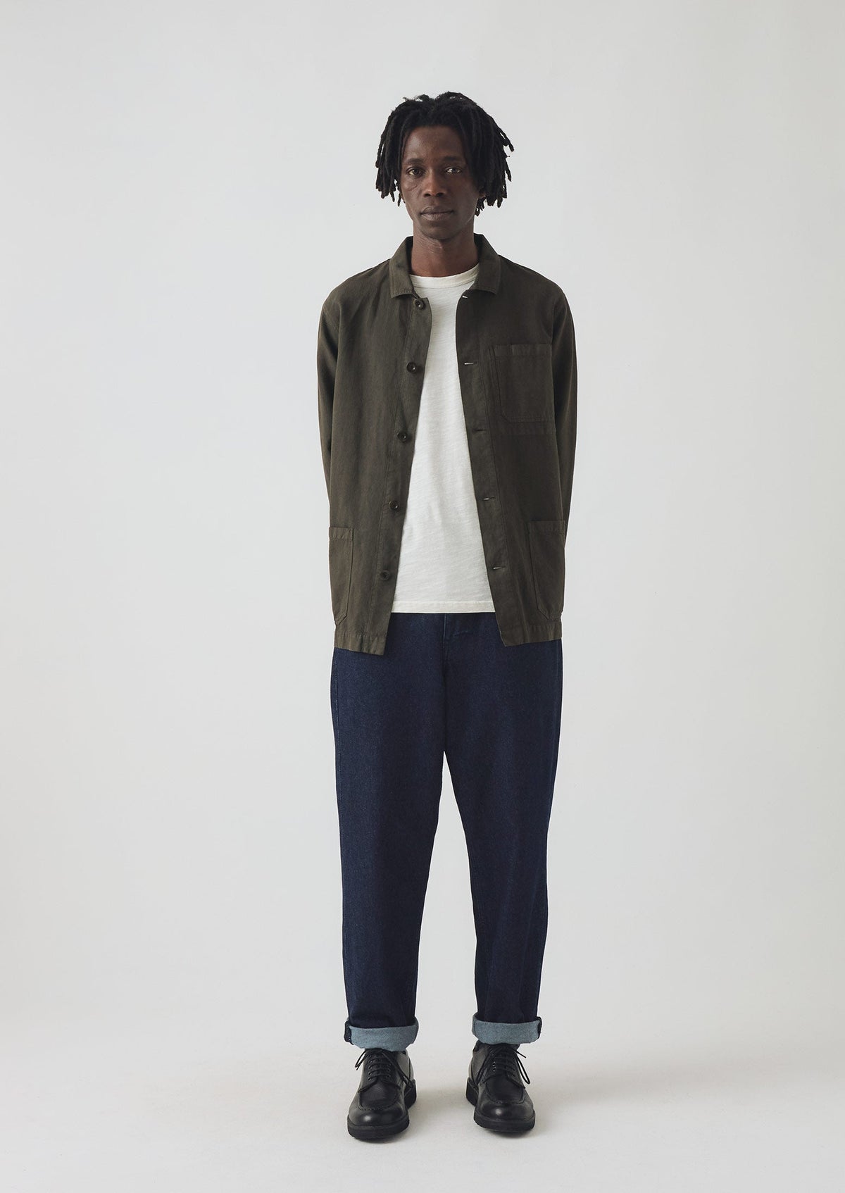 Norv Denim Tapered Trousers | Dark Indigo