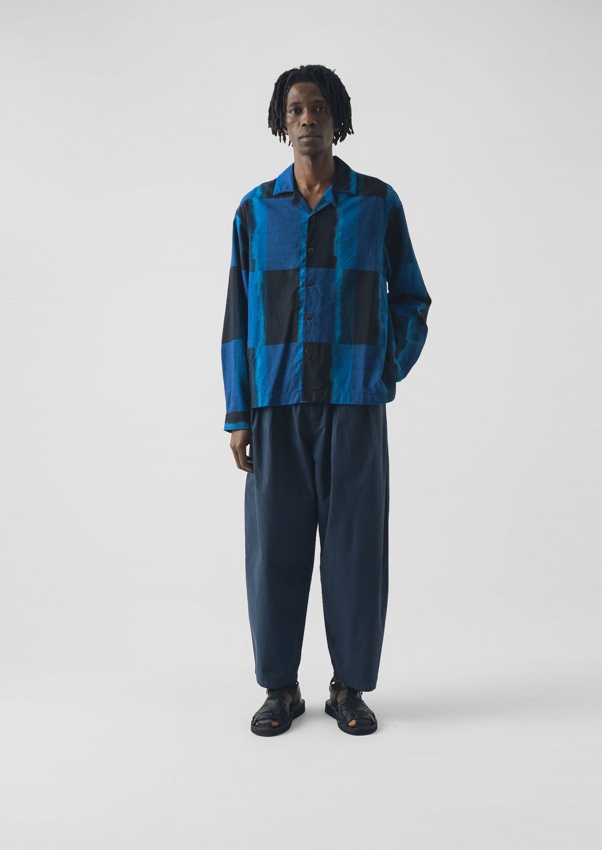 Sobremesa Cotton Ikat Shirt | Bright Blue