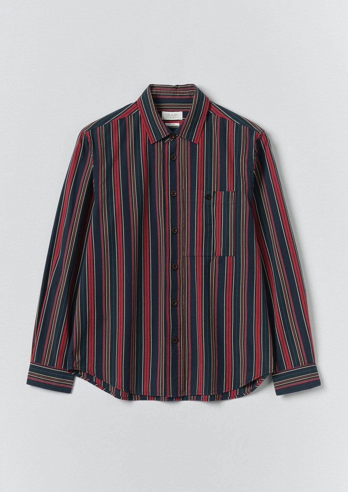 Pantry Stripe Cotton Shirt | Provencal Blue