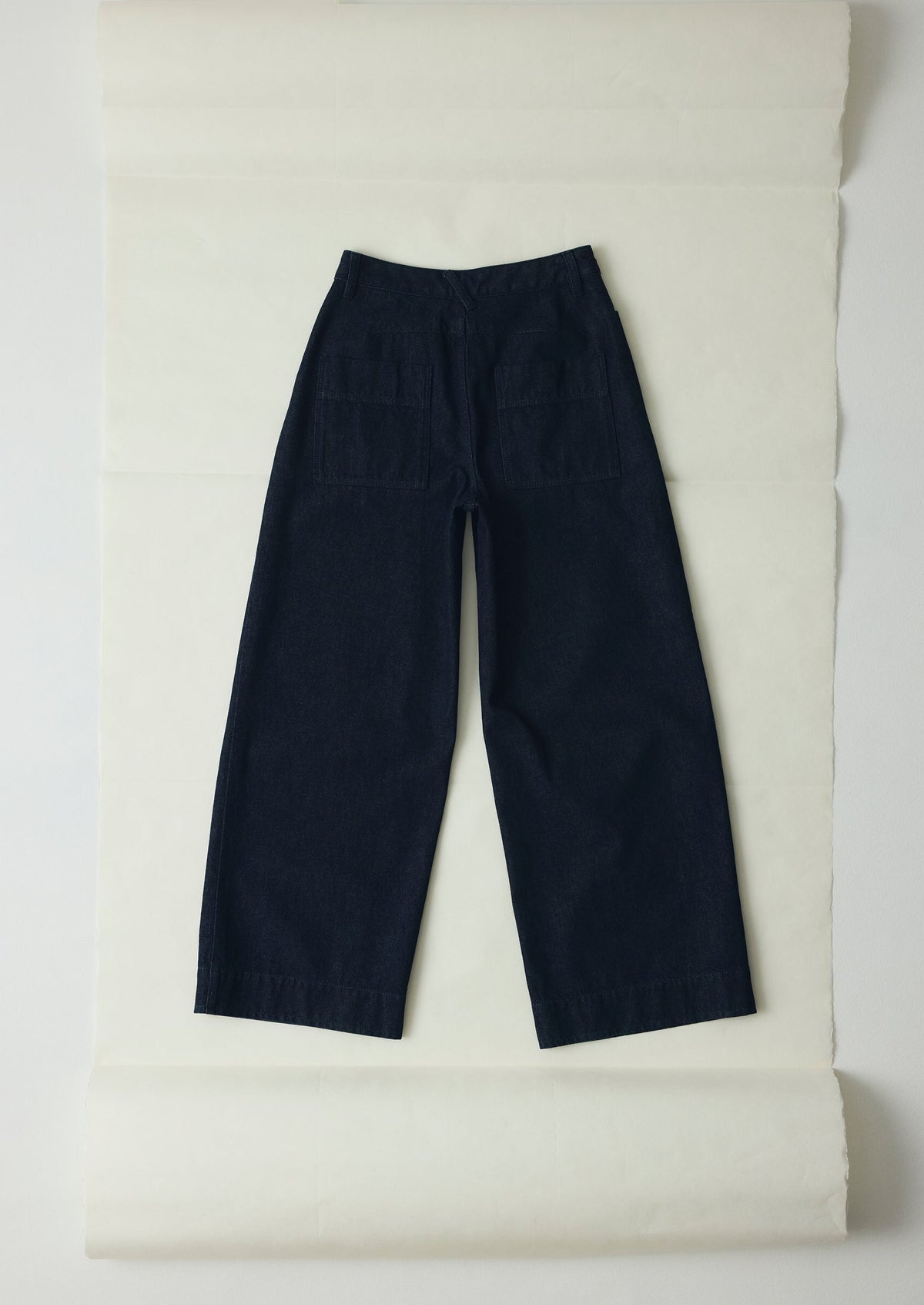 Wide Leg Denim Trousers | Indigo