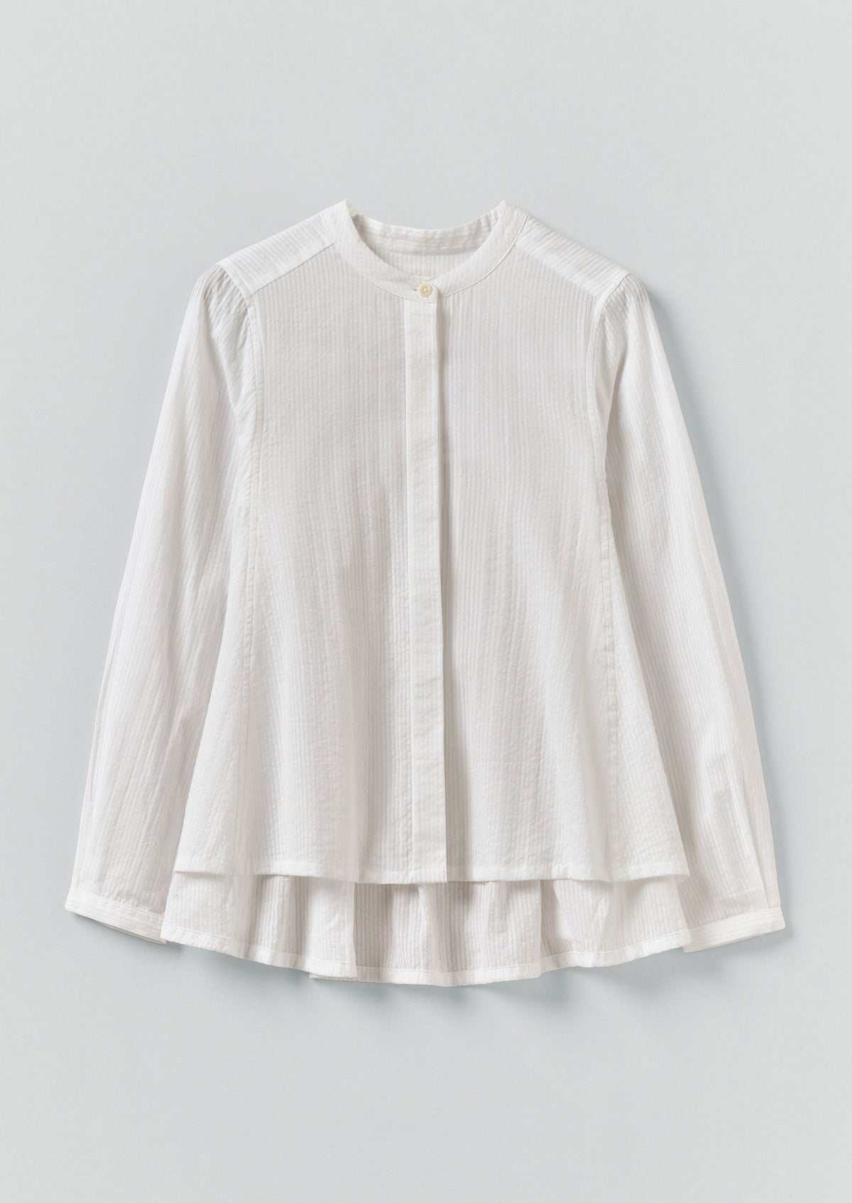 Seersucker Cotton Shirt | White Salt