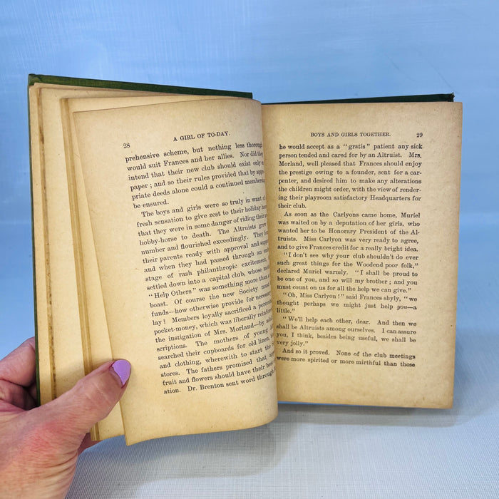 A Girl of To-Day A Story for Girls by Ellinor Davenport Adams Circa 1930s A.L. Burt, Publishers