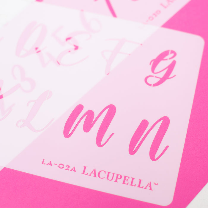 Acrylic Calligraphy Stencils Letters and Numbers for cake decorating your cakes, cupcakes and cookies. Lacupella