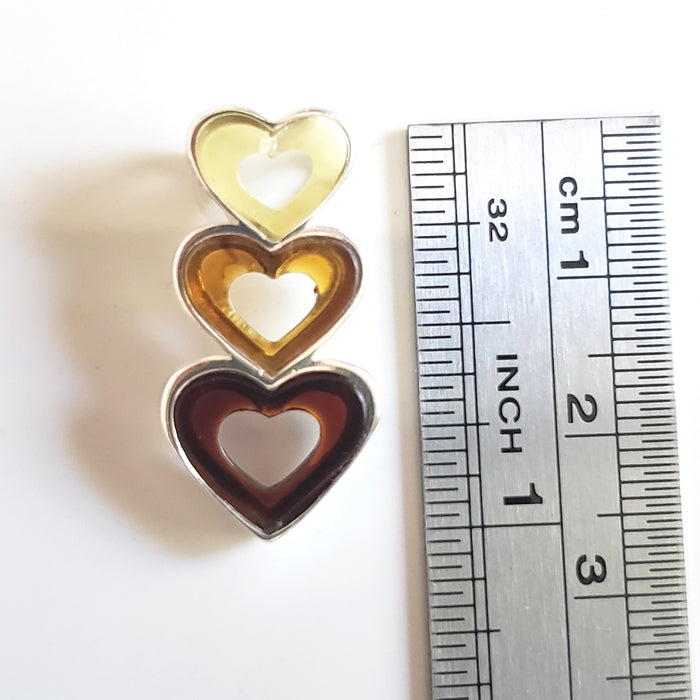 amber heart pendant